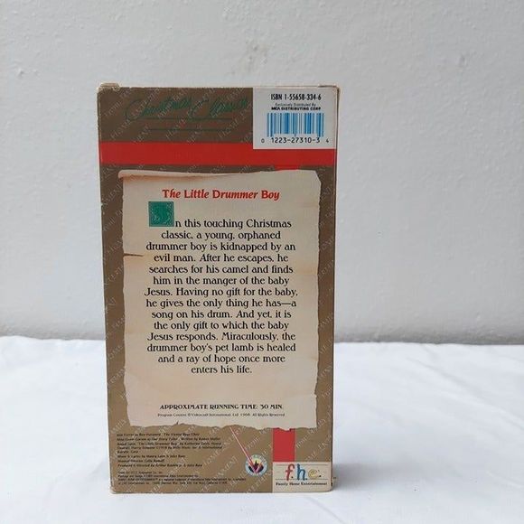 The Little Drummer Boy VHS Tape FHE Vintage Christmas Cartoon Classics Tested - Picture 3 of 6